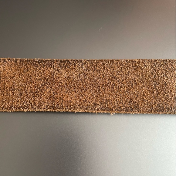 HOLLISTER VTG Tanned-Brown Leather OWL Buckle Belt Medium 40” - Picture 10 of 10